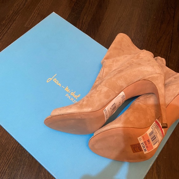 Jean-Michel Cazabat Suede Open Toe Booties - Picture 2 of 4